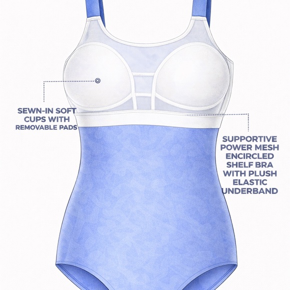 NEW 2 piece Swim Dress, yellow arabesque #SW-D2-0077 - Picture 6 of 7